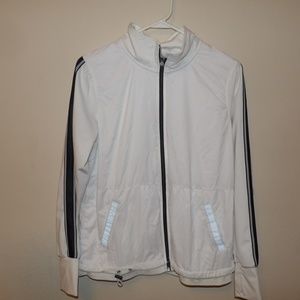 white zip up